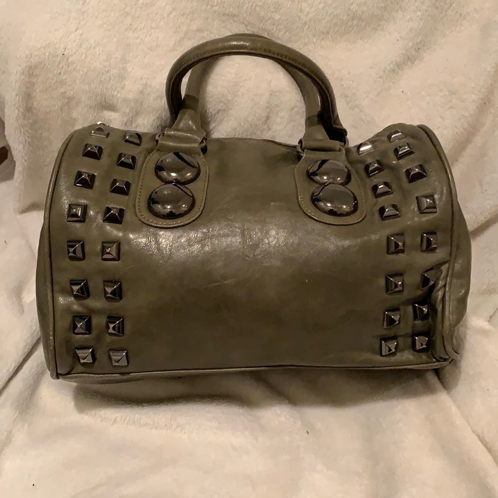 Olive studded bag